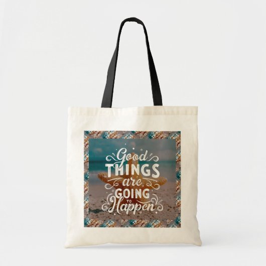 エレガントモダン最高の人気があるメッセージ トートバッグ (正面)