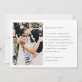 エレガントモダン最高のPhoto Day Evers結婚 サンキューカード (裏面)