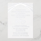 エレガントモダン月ハート60結婚日周年記念 箔招待状 (正面)