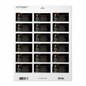 エレガントモダン木の住所 シール (フルシート)