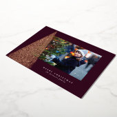 エレガントモダン木の梅1枚の写真 箔シーズンカード (回転した状態)