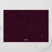 エレガントモダン木の梅1枚の写真 箔シーズンカード (裏面)