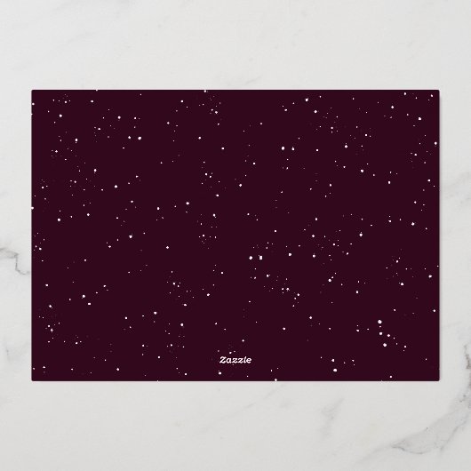 エレガントモダン木の梅1枚の写真 箔シーズンカード (裏面)