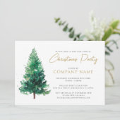 エレガントモダン木企業のパーティー 招待状 (スタンド正面)