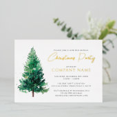 エレガントモダン木企業のパーティー 箔招待状 (立ち正面)