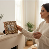 エレガントモダン木幾何学模様 レーザー彫刻フレーム