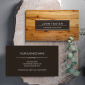 エレガントモダン木目の外観 名刺