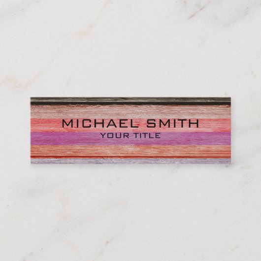 エレガントモダン木絵を描の見#4 スキニー名刺 (正面)