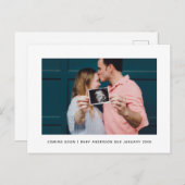 エレガントモダン来妊娠の早期発表 シーズンポストカード (正面/裏面)