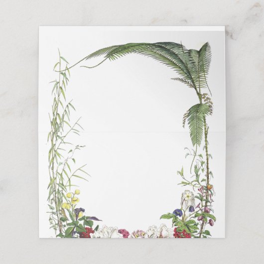 エレガントモダン植物樹結婚林 プレイスカード (外部開封)