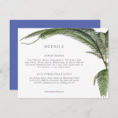 エレガントモダン植物樹結婚林 出欠カード (正面/裏面)