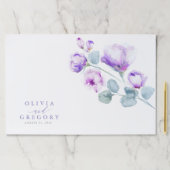 エレガントモダン植物紫フローラ結婚ズ ペーパーパッド (インサイチュ)