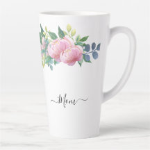 エレガントモダン植物緑ピンク花