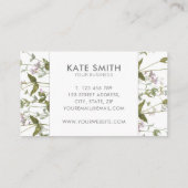 エレガントモダン植物野花フローラ 名刺 (裏面)
