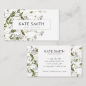 エレガントモダン植物野花フローラ 名刺 (正面/裏面)