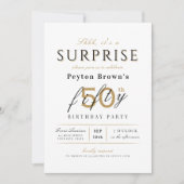 エレガントモダン歳50歳 招待状 (正面)