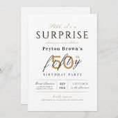 エレガントモダン歳50歳 招待状 (正面/裏面)