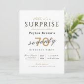 エレガントモダン歳70歳の誕生日 招待状 (スタンド正面)