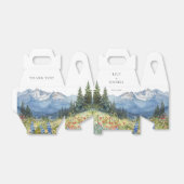 エレガントモダン水彩山結婚山 フェイバーボックス (折り畳みなし)