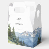 エレガントモダン水彩山結婚山 フェイバーボックス (オープン)