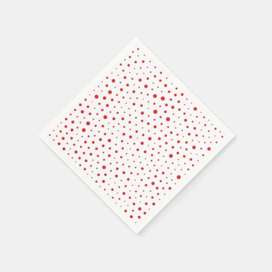 エレガントモダン水玉模様 – 赤カスタマイズ- BG  スタンダードカクテルナプキン (角)