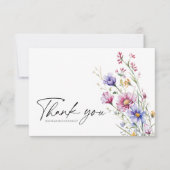 エレガントモダン水結婚色 サンキューカード (正面)