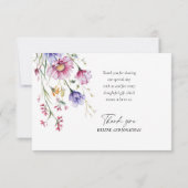 エレガントモダン水結婚色 サンキューカード (裏面)