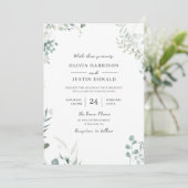 エレガントモダン水結婚色 招待状 (スタンド正面)