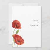 エレガントモダン水結婚色 招待状 (裏面)