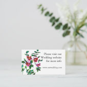 エレガントモダン水色ダークピンク野花 エンクロージャーカード (スタンド正面)