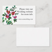 エレガントモダン水色ダークピンク野花 エンクロージャーカード (正面/裏面)