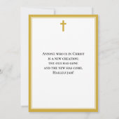 エレガントモダン洗礼 招待状 (裏面)