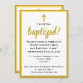 エレガントモダン洗礼 招待状 (正面/裏面)