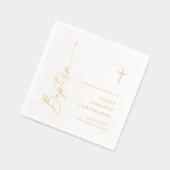 エレガントモダン洗礼 箔ナプキン (左)