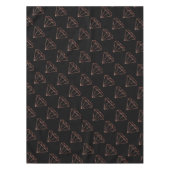 エレガントモダン澄んフェイクバラ金ゴールドブラック テーブルクロス (正面)