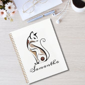 エレガントモダン猫お母さん抽象芸術カスタム プランナー手帳