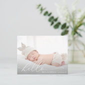 エレガントモダン生誕発表はがき ポストカード (スタンド正面)