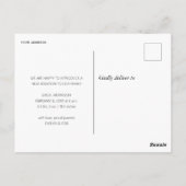 エレガントモダン生誕発表はがき ポストカード (裏面)