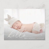 エレガントモダン生誕発表はがき ポストカード (正面)