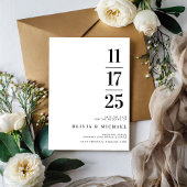 エレガントモダン白結婚色 セーブザデート