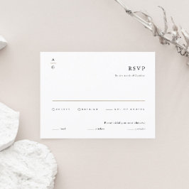 エレガントモダン白結婚色 出欠カード
