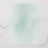 エレガントモダン白緑の実結婚汁 箔招待状 (裏面)