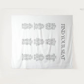 エレガントモダン白黒が席を結婚探す タペストリー (正面(横))