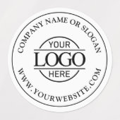 エレガントモダン白黒のロゴ企業の ラベル (デザイン1)