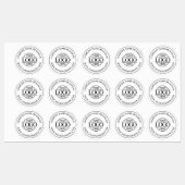 エレガントモダン白黒のロゴ企業の ラベル (シート)