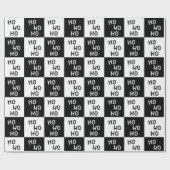 エレガントモダン白黒タイポグラフィ ラッピングペーパー (フラット)