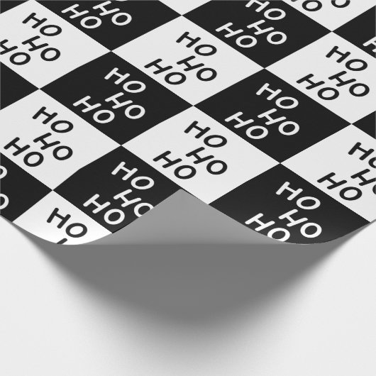 エレガントモダン白黒タイポグラフィ ラッピングペーパー (角)