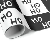 エレガントモダン白黒タイポグラフィ ラッピングペーパー (ロールコーナー)