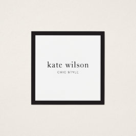 エレガントモダン白黒プロフェッショナルスクエア