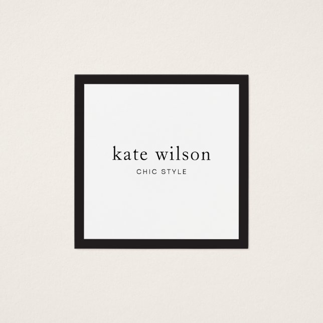 エレガントモダン白黒プロフェッショナルスクエア (正面)
